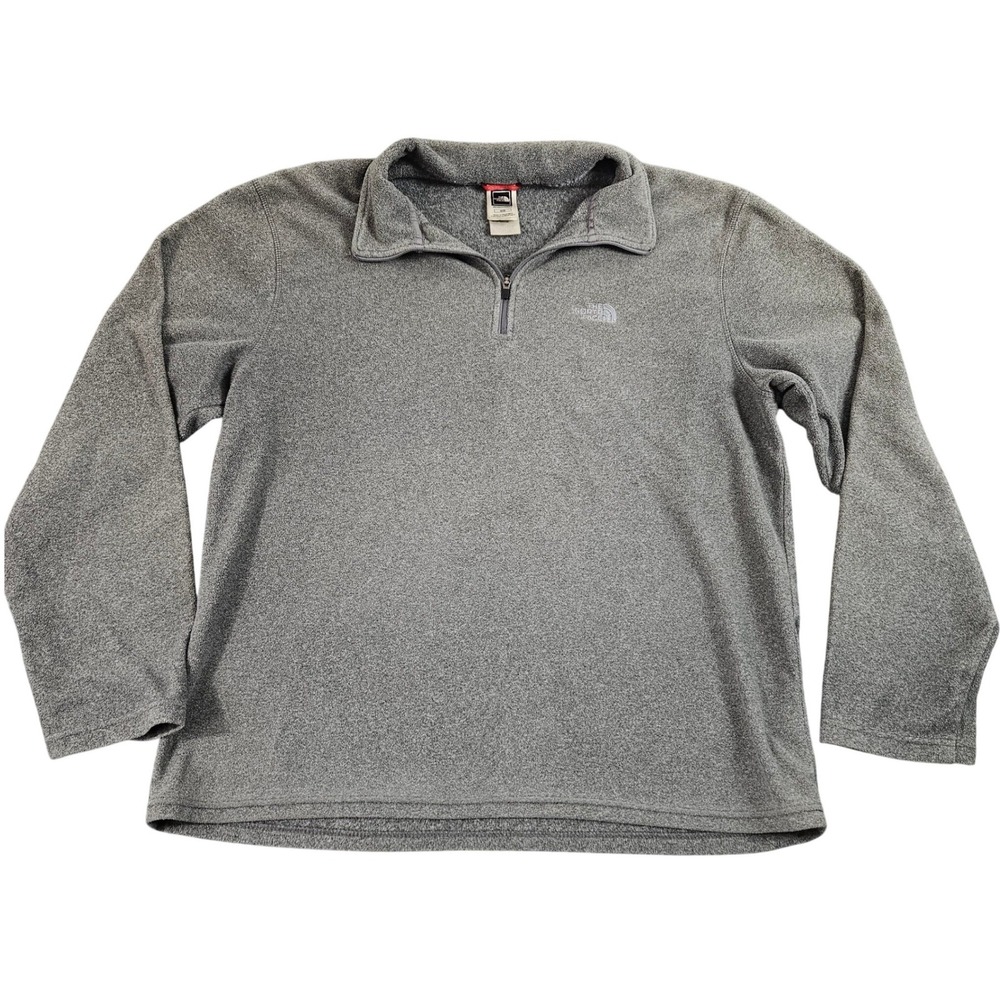 The North Face Fleece Pullover Mens Size M Gray Quarter Zip Outdoors Gorpcore
